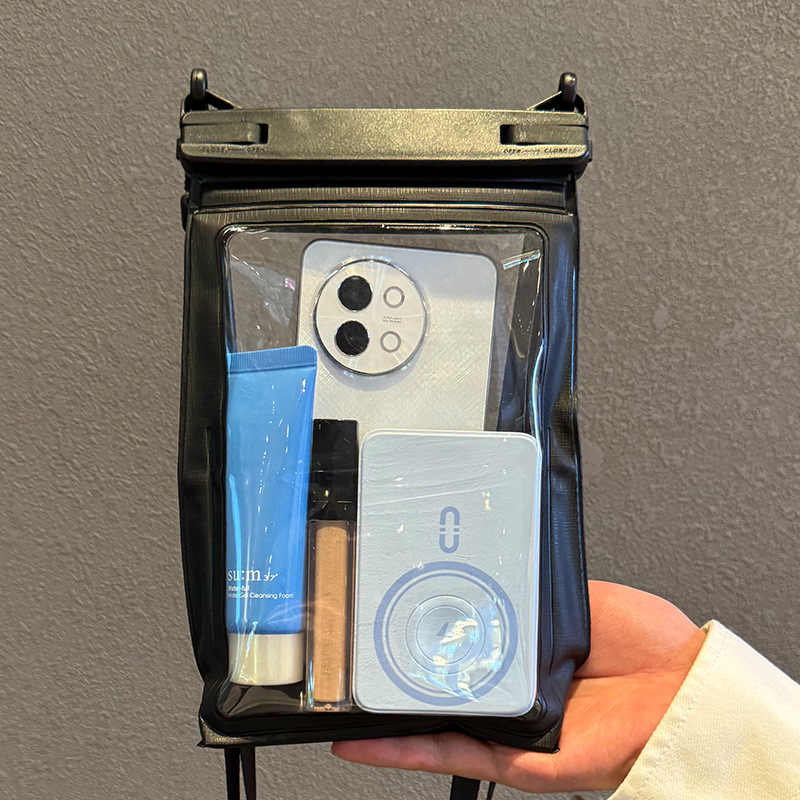 Vodootporna torbica za telefon s crossbody remenom, PVC, otisak logotipa, prilagodljiva, velik kapacitet, za plivanje, ronjenje i drift