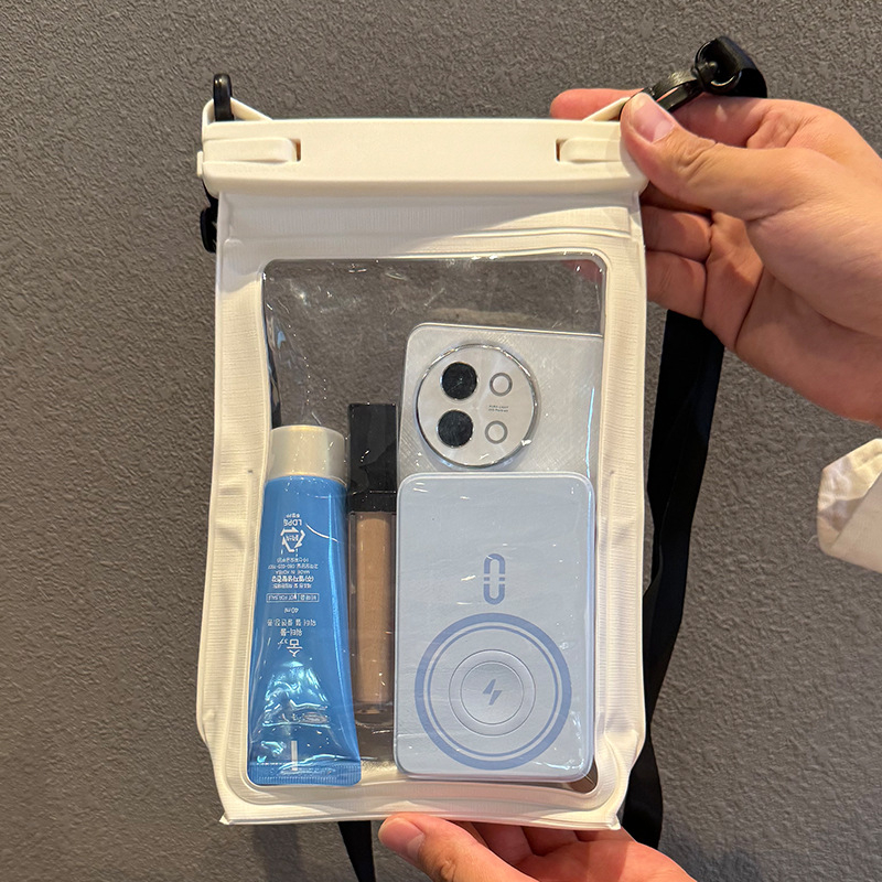 Vodootporna torbica za telefon s crossbody remenom, PVC, otisak logotipa, prilagodljiva, velik kapacitet, za plivanje, ronjenje i drift