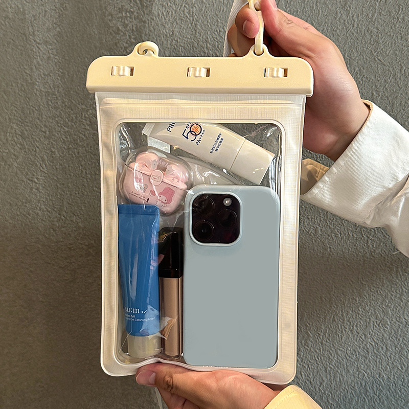 Vodootporna torbica za telefon s crossbody remenom, PVC, otisak logotipa, prilagodljiva, velik kapacitet, za plivanje, ronjenje i drift