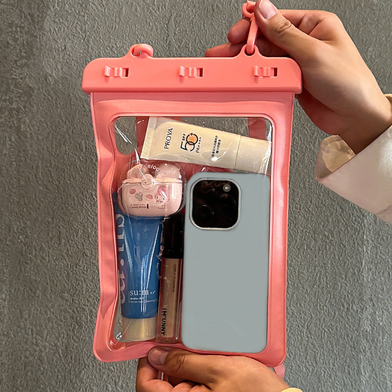 Vodootporna torbica za telefon s crossbody remenom, PVC, otisak logotipa, prilagodljiva, velik kapacitet, za plivanje, ronjenje i drift