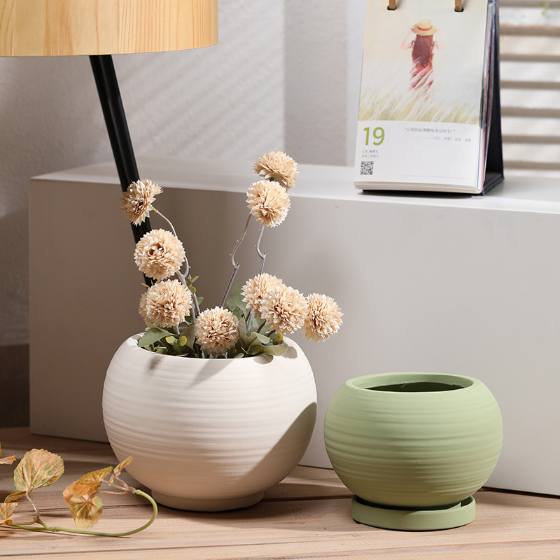Keraminė gėlių vaza, kvėpuojanti, tvirta, korozijai atspari, Šiaurės stiliaus, tinkama stalui ar grindims