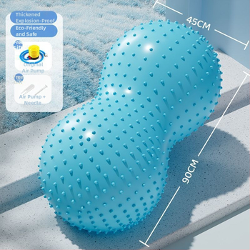 Bērnu sensoriskās apmācības bumba bērniem, mandeles formas - ABS materiāls, nevar uzpūst, viļņaina bumba