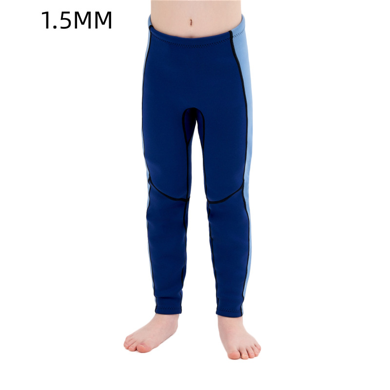 Bērnu divdaļīgs neoprena wetsuits ar garām piedurknēm, 1.5/3 mm, silts, piemērots niršanai, snorķelēšanai un peldēšanai