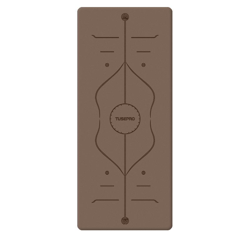 Joga podloga od kokosovih ljuskica i diatomske gume, protuklizna, za kućnu fitnes, dimenzije 70 cm × 190 cm × 7 mm, mat za preskakanje užetom