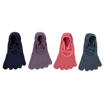 Toesox csúszásmentes jóga és pilates zokni szétválasztott ujakkal, 70–80% pamut, gyors száradás, izzadságot felszívó