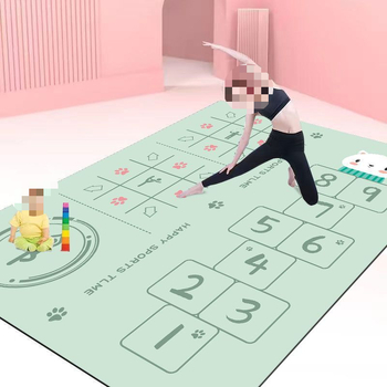 Covoraș de yoga, antiderapant, 8 mm grosime, material compozit, model geometric, covoraș de podea izolat fonic pentru acasă