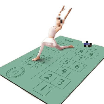 Covoraș de yoga, antiderapant, 8 mm grosime, material compozit, model geometric, covoraș de podea izolat fonic pentru acasă