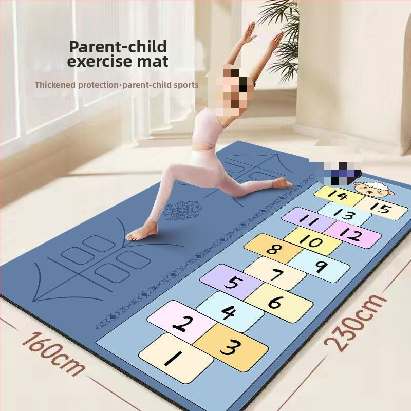 Covoraș de yoga, antiderapant, 8 mm grosime, material compozit, model geometric, covoraș de podea izolat fonic pentru acasă