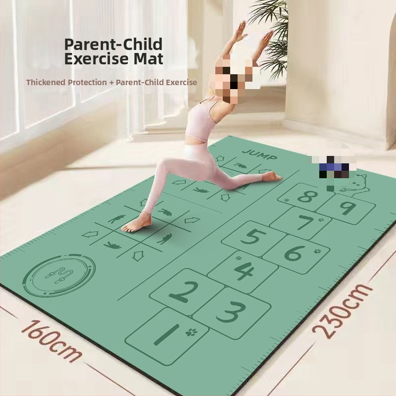 Covoraș de yoga, antiderapant, 8 mm grosime, material compozit, model geometric, covoraș de podea izolat fonic pentru acasă