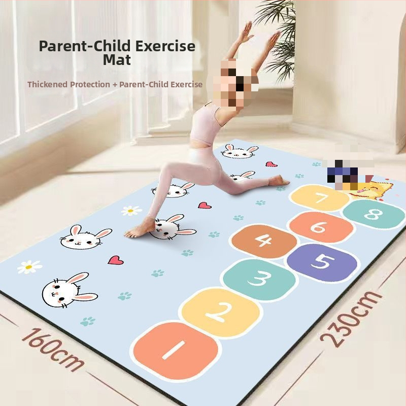 Covoraș de yoga, antiderapant, 8 mm grosime, material compozit, model geometric, covoraș de podea izolat fonic pentru acasă