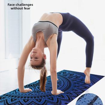 Prosop de yoga anti-alunecare, cu suprafață dublă cu puncte din siliciu, absorbant la transpirație, fără miros, lavabil la mașină