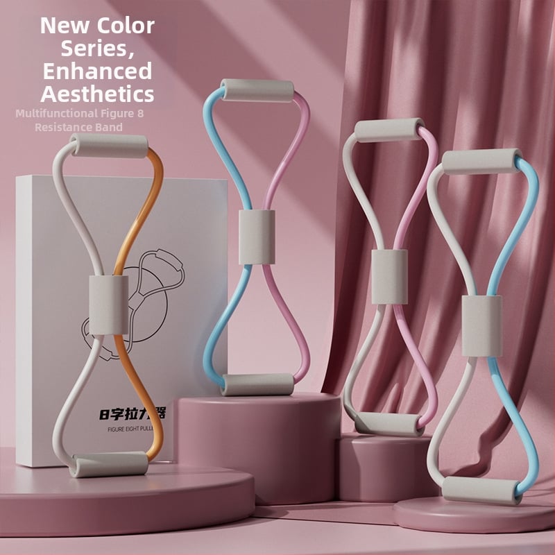 Kang Zhe Vilcējs – TPR materiāls, 8‑vārdu vilkšana, Atvērti pleci, Skaista mugura, Fitnesa aprīkojums