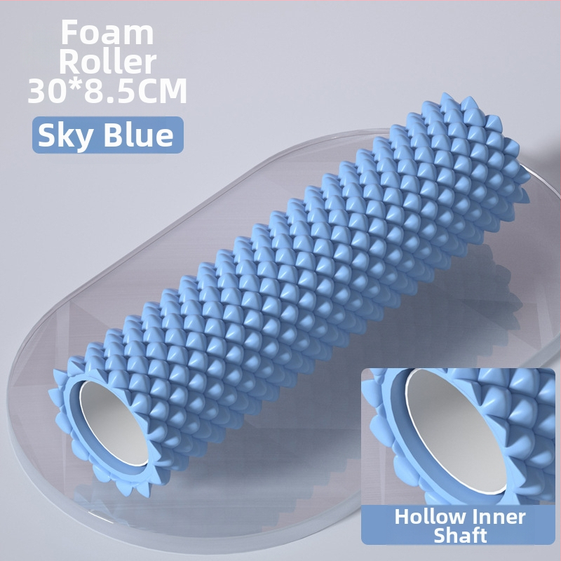 Ciets putu rulītis ar izciļņiem, muguras masāžas rullis, jogas aprīkojums, XINJIFU zīmols, iekšējā PVC caurule, ārējais EVA slānis