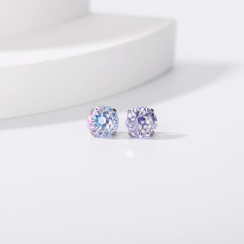 Cercei din aliaj de titan cu zirconiu 5A, tăiere rose, formă geometrică, unisex, accesorii de modă