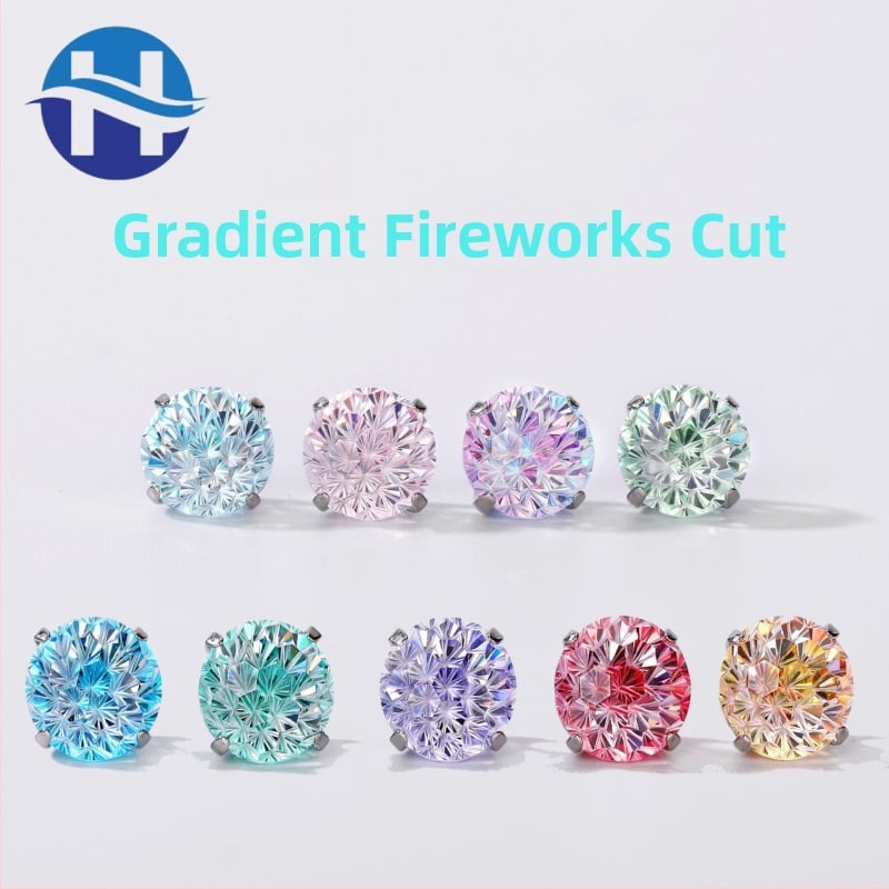 Cercei din aliaj de titan cu zirconiu 5A, tăiere rose, formă geometrică, unisex, accesorii de modă