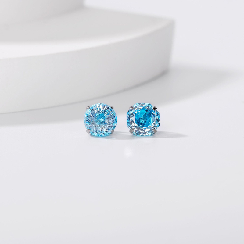 Cercei din aliaj de titan cu zirconiu 5A, tăiere rose, formă geometrică, unisex, accesorii de modă