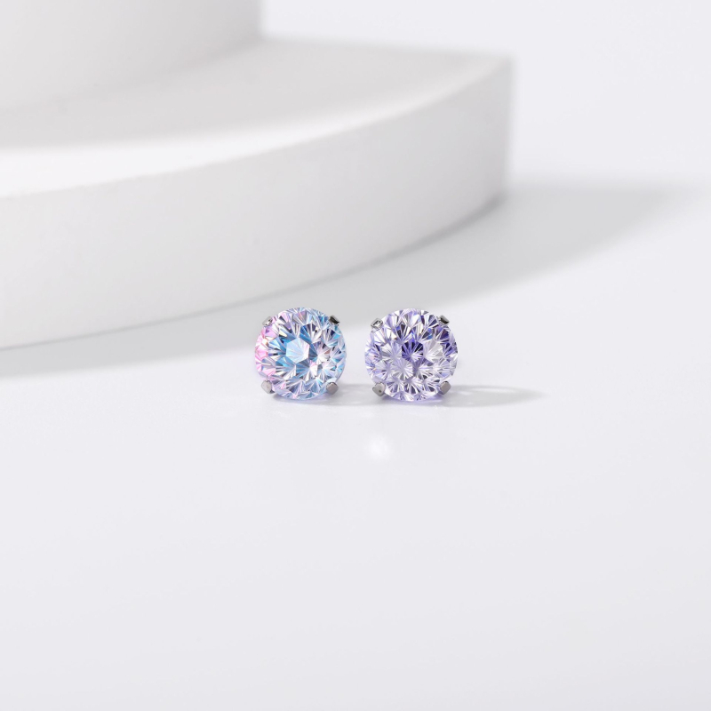 Cercei din aliaj de titan cu zirconiu 5A, tăiere rose, formă geometrică, unisex, accesorii de modă