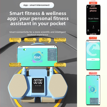 CF-099 Vēdera ritenis, 2,2 kg, četrroku riteņi ar automātisku atgriešanu, lielais laika displejs, piemērots birojā un mājās