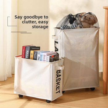 Naguan riteņiem paredzēts uzglabāšanas grozs sporta aprīkojumam un jogas matām — Oxford auduma organizators, vidēja un lielā izmēra, mūsdienīgs minimālisma dizains