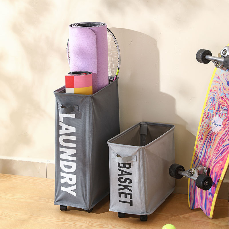 Naguan riteņiem paredzēts uzglabāšanas grozs sporta aprīkojumam un jogas matām — Oxford auduma organizators, vidēja un lielā izmēra, mūsdienīgs minimālisma dizains