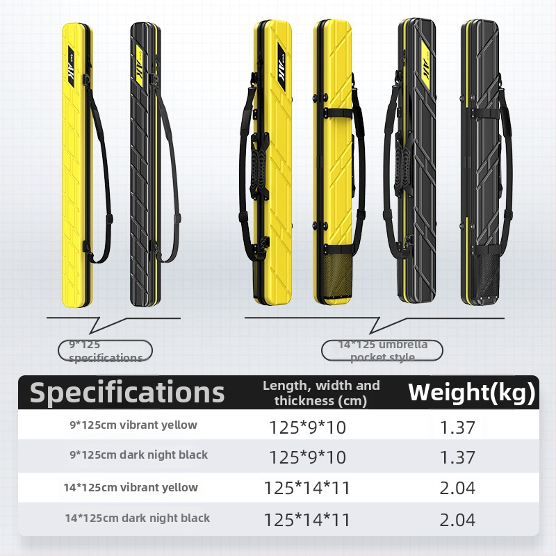 Чанта за риболов с твърд корпус и пръчки, ABS материал, водоустойчива, лека и преносима