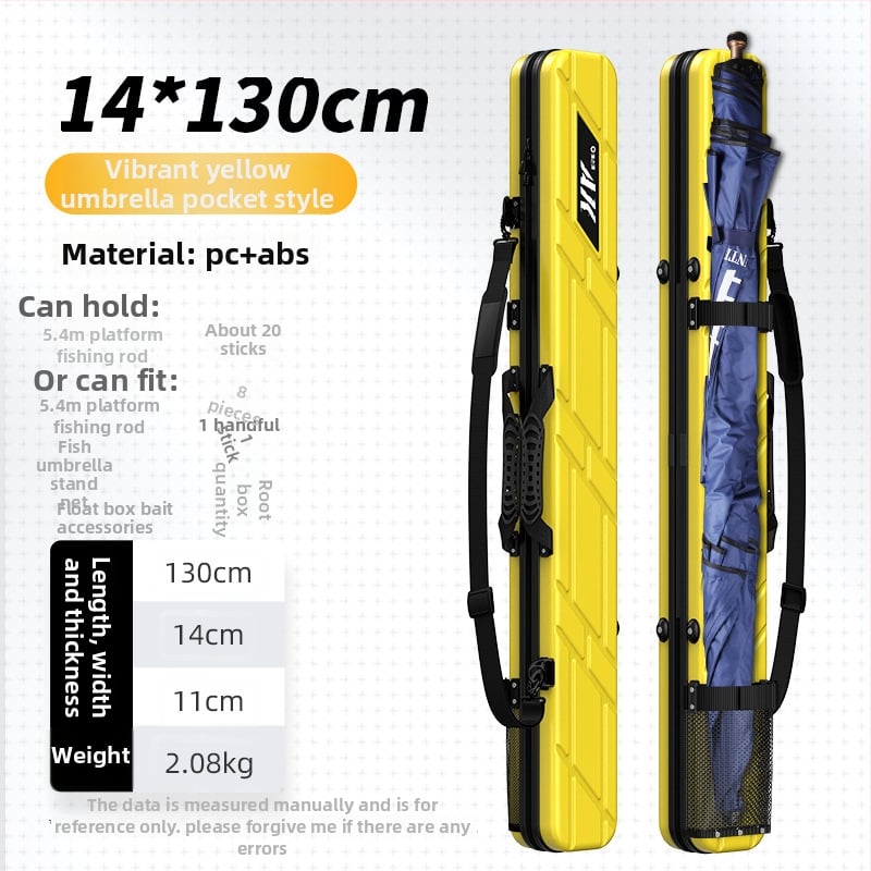 Чанта за риболов с твърд корпус и пръчки, ABS материал, водоустойчива, лека и преносима