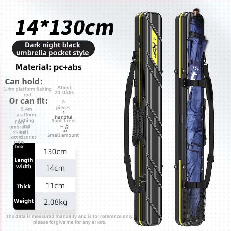 Чанта за риболов с твърд корпус и пръчки, ABS материал, водоустойчива, лека и преносима