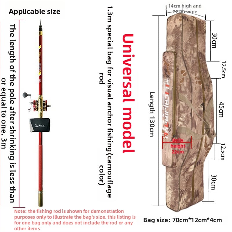 Чанта за рибарски пръти – пълен комплект, отделения за стръв, влакно, пръчка и макари, плат Oxford