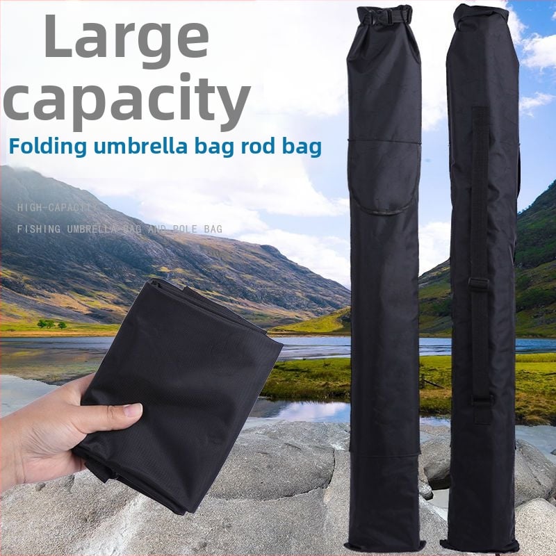 Makšķerēšanas nūju un aprīkojuma soma (audums; liela ietilpība; nav ūdensnecaurlaidīga)