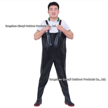 Ūdensizturīgs universālais kombinezonas komplekts ar biksēm un ūdens kurpēm makšķerēšanai un āra aktivitātēm (Materiāls: PVC audums; Raksts: Vienkrāsains; Sezonas: Visas sezonas; Dzimums: Universāls)