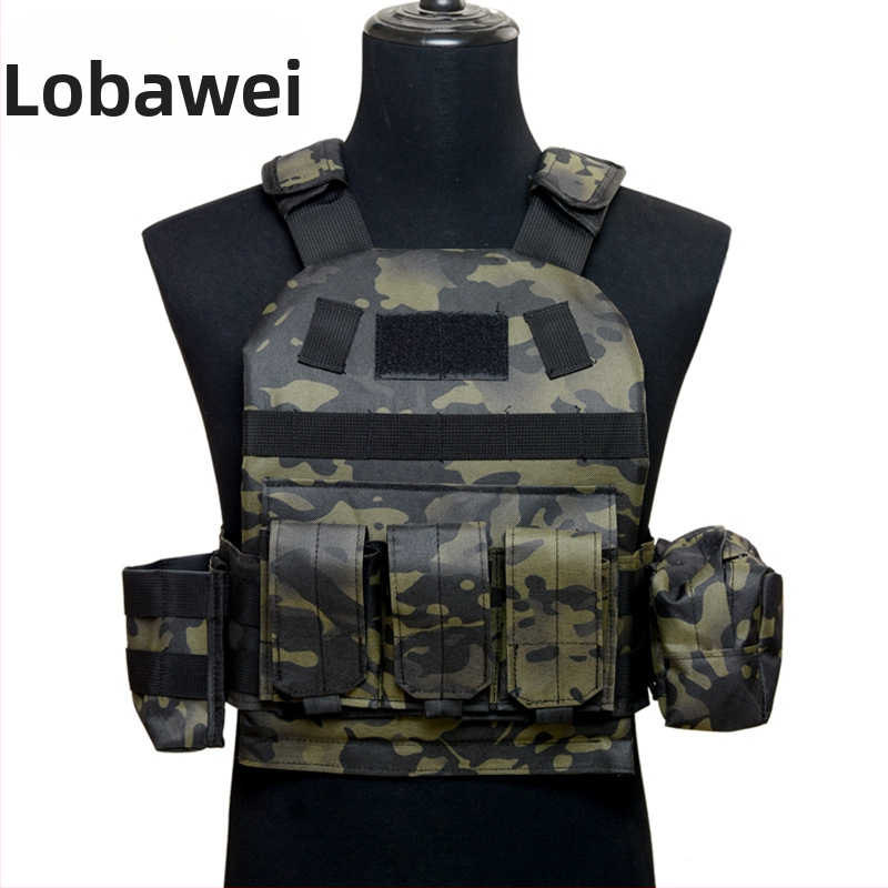 Bērnu taktiskā veste — viegla, kamuflāžas raksts, elpojoša, ūdensnecaurlaidīga