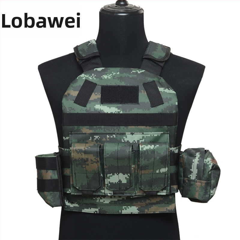 Bērnu taktiskā veste — viegla, kamuflāžas raksts, elpojoša, ūdensnecaurlaidīga