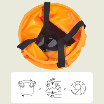 Vanjski sklopivi kantu za vodu – 500D PVC mrežasta tkanina, vodootporna, kapacitet 9–30 L, prilagođeni logo