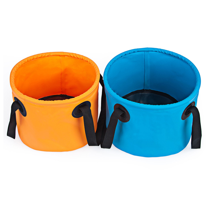 Vanjski sklopivi kantu za vodu – 500D PVC mrežasta tkanina, vodootporna, kapacitet 9–30 L, prilagođeni logo