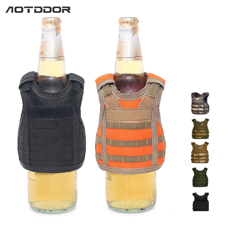 Τακτικό Μίνι MOLLE γιλέκο για ποτά – Νάιλον εξωτερικός φορέας φιαλών, ρυθμιζόμενο, για ενήλικες