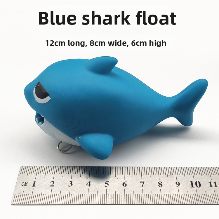 Плаващ пате за риболов – DIY аксесоари за закопчаване на риба, карикатурен флоат с форма на акула (Марка: Stream fishing gear; Материал: винил)