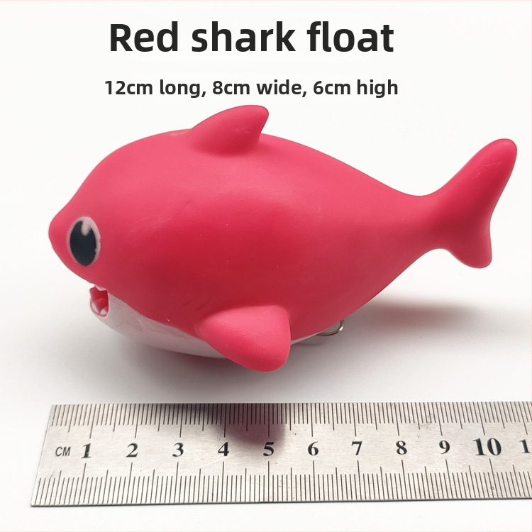 Плаващ пате за риболов – DIY аксесоари за закопчаване на риба, карикатурен флоат с форма на акула (Марка: Stream fishing gear; Материал: винил)