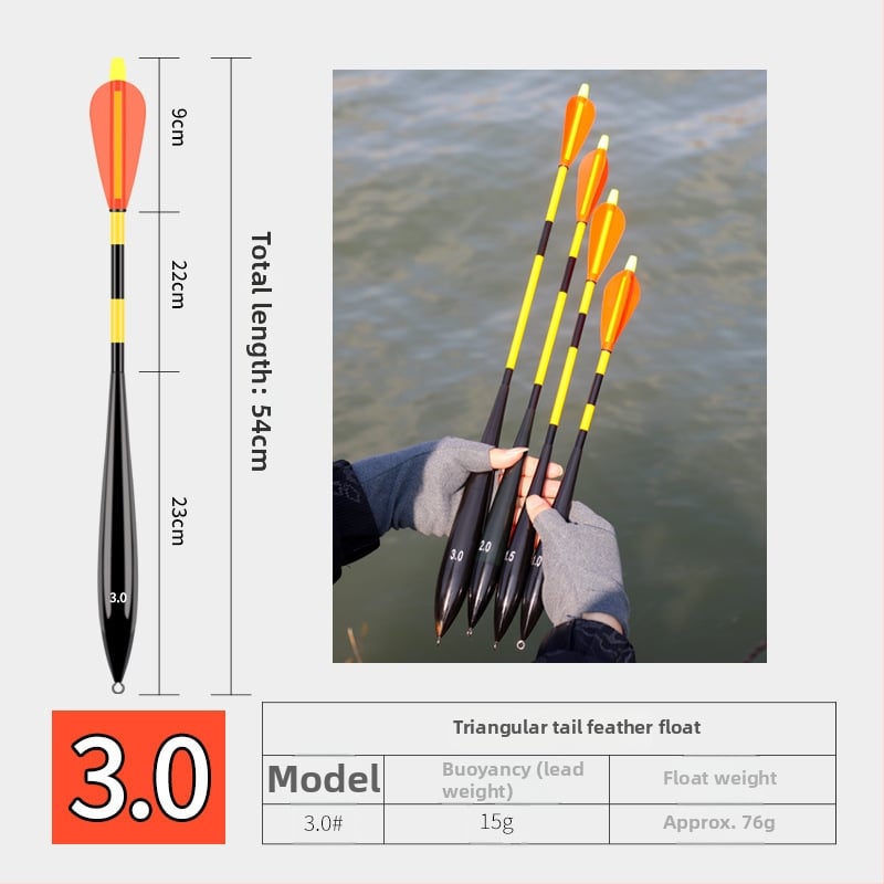 Плавач за риболов на скалист бряг и море, светещ ракетен стил с плъзгаща се система – пластмасов