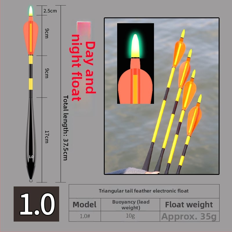 Плавач за риболов на скалист бряг и море, светещ ракетен стил с плъзгаща се система – пластмасов