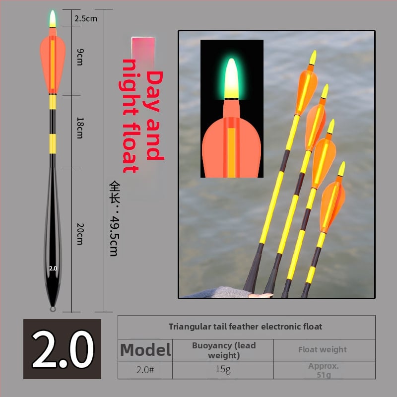 Плавач за риболов на скалист бряг и море, светещ ракетен стил с плъзгаща се система – пластмасов