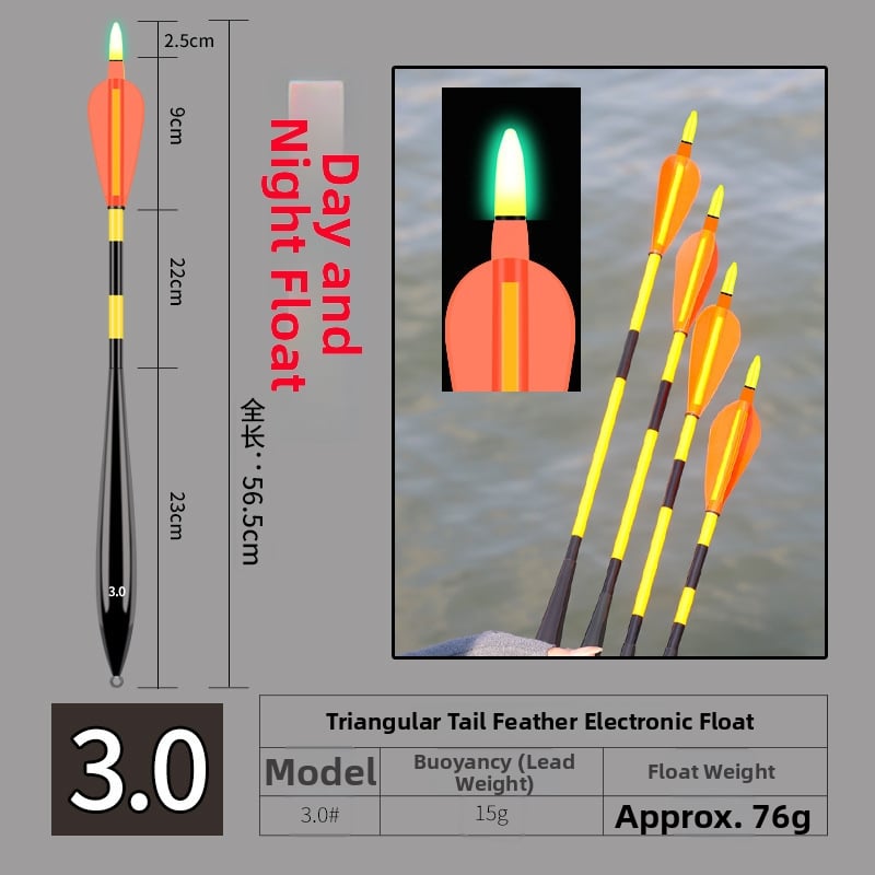 Плавач за риболов на скалист бряг и море, светещ ракетен стил с плъзгаща се система – пластмасов