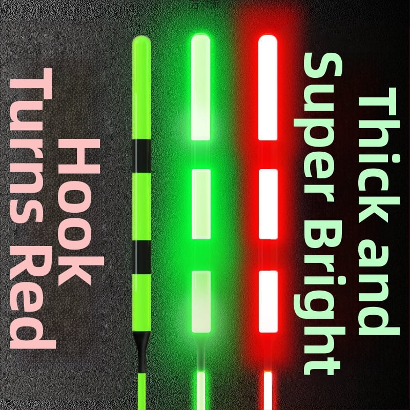 Вертикален риболовен поплавък с ултраяр електронен светлинен модул, висока чувствителност към гравитацията, люмиращ променящ цвета ефект, за дневна и нощна употреба, композитен материал