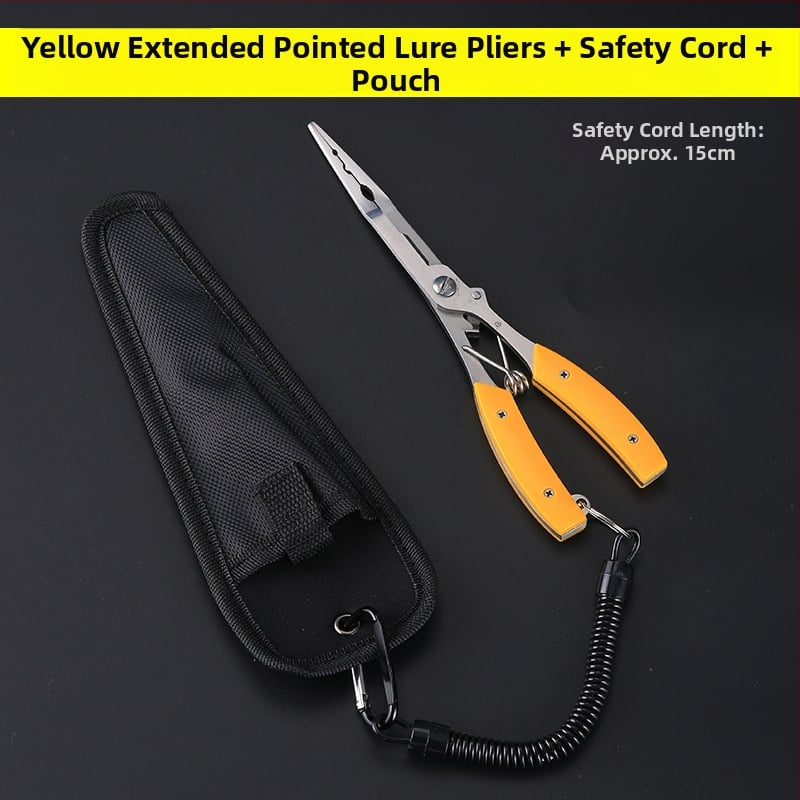 Huansheng неръждаеми стоманени клещи за риболов с извита челюст за отстраняване на кука