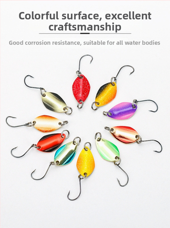 Shark 43-части комплект метални спинър-лъжици за сладководен риболов, конструкция от цинков сплав