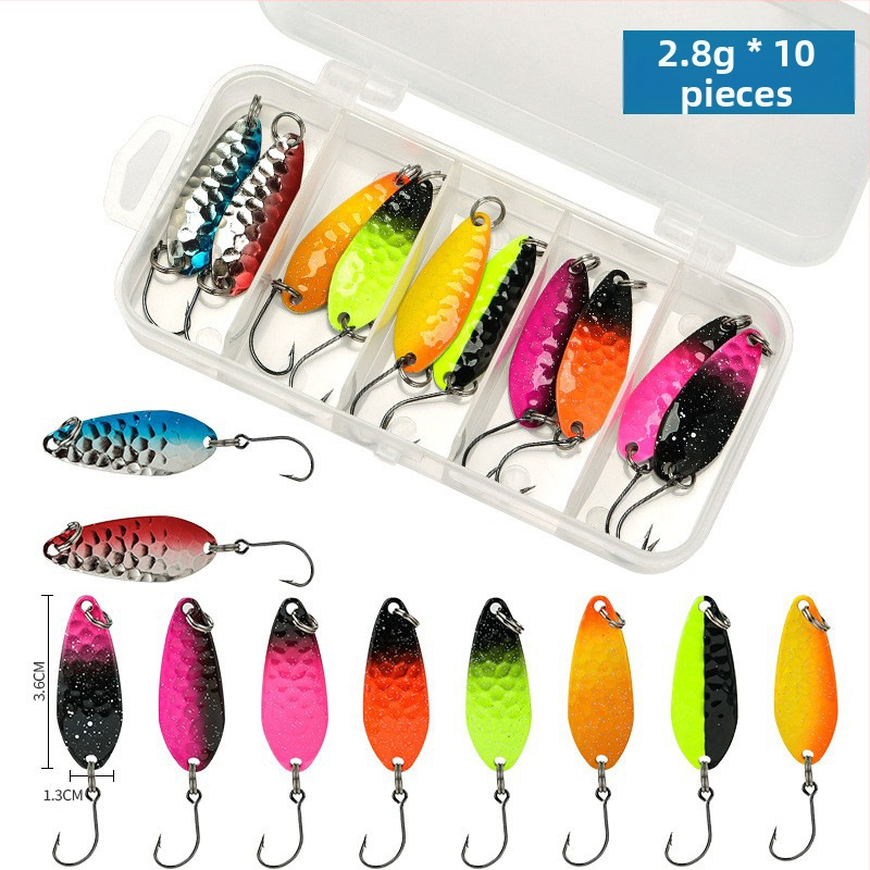 Shark 43-части комплект метални спинър-лъжици за сладководен риболов, конструкция от цинков сплав