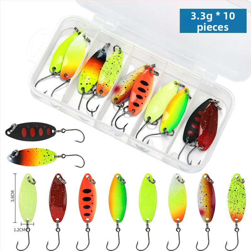 Shark 43-части комплект метални спинър-лъжици за сладководен риболов, конструкция от цинков сплав