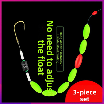 Septiņzvaigžņu plūstošās līnijas komplekts ar iepriekš piesietu vienu āķi un auklu, garums 3,6 m, makšķerēšanai rezervoāra ezeros