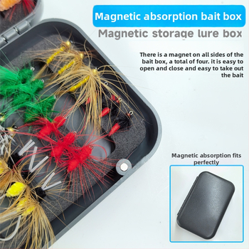 Burning Eagle бионична примамка за риболов с мухи – комплект фалшиви примамки: имитации на пеперуди и комари, смесен набор куки в кутия