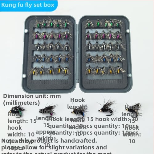 Burning Eagle бионична примамка за риболов с мухи – комплект фалшиви примамки: имитации на пеперуди и комари, смесен набор куки в кутия