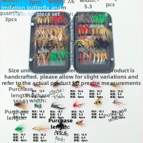 Burning Eagle бионична примамка за риболов с мухи – комплект фалшиви примамки: имитации на пеперуди и комари, смесен набор куки в кутия